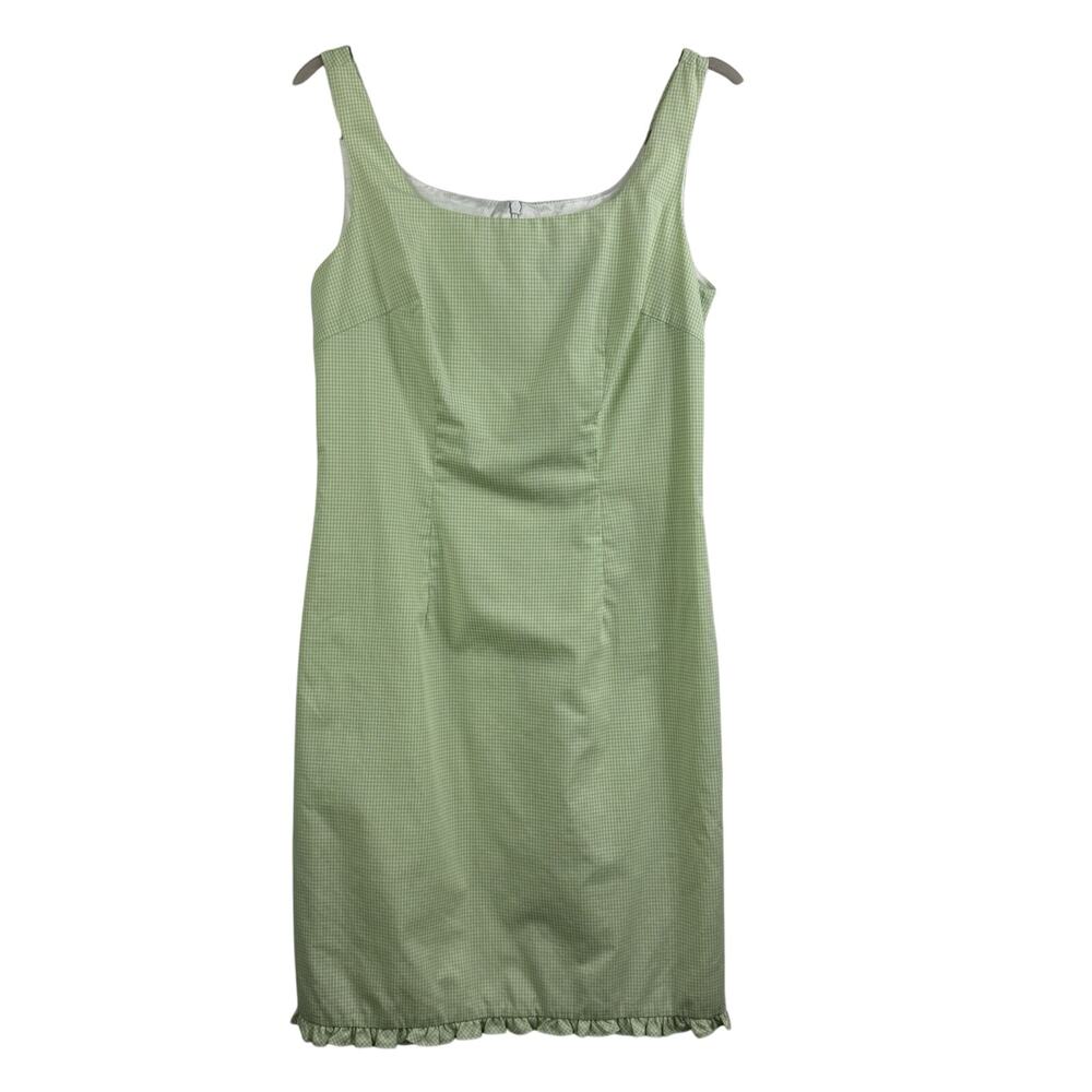 vintage 90s Tailor B. Moss Light Green Mini Dress